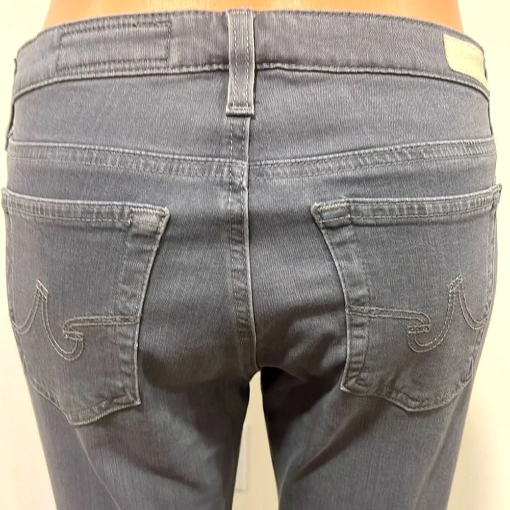 AG Adriano Goldschmied Light Gray The Legging Ankle Super Skinny Jeans Size 28
